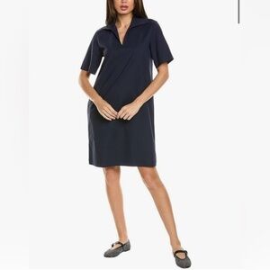 Lafayette 148 New York Collared Shirt Dress distressed look cocktail dress Sz S